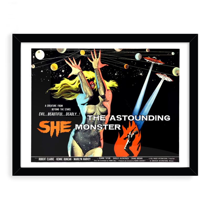 Vintage &#39;B&#39; Grade Movie poster Art - The Terrible She Monster