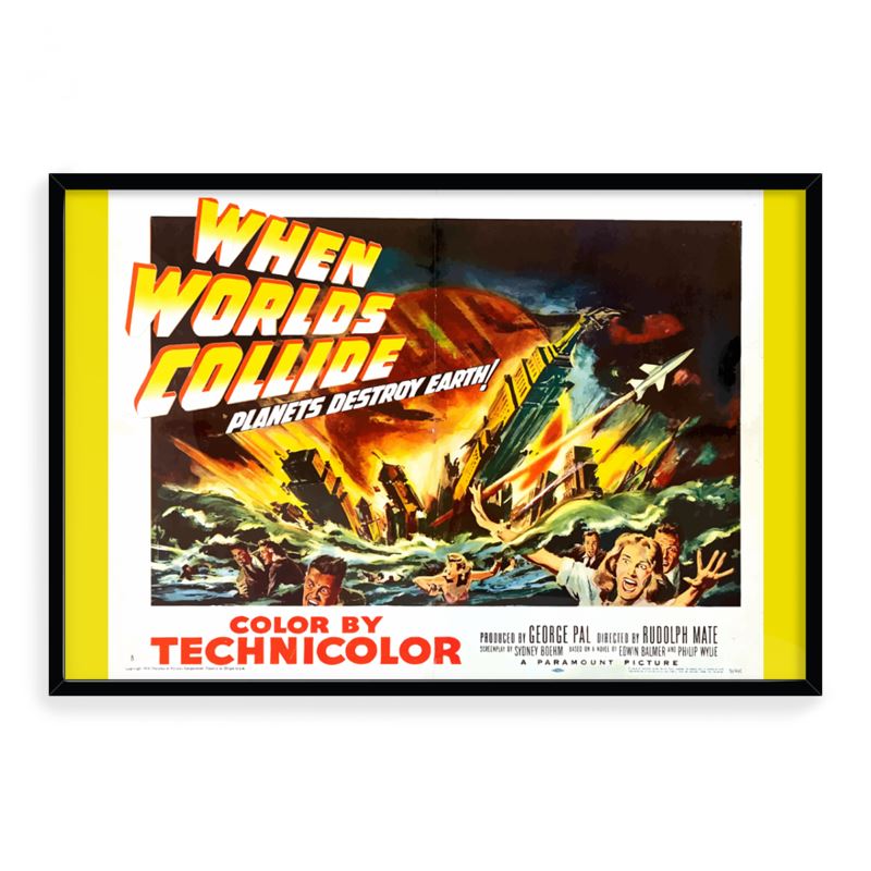 Affiche de film Vintage &#39;B&#39; Grade - Quand les mondes entrent en collision