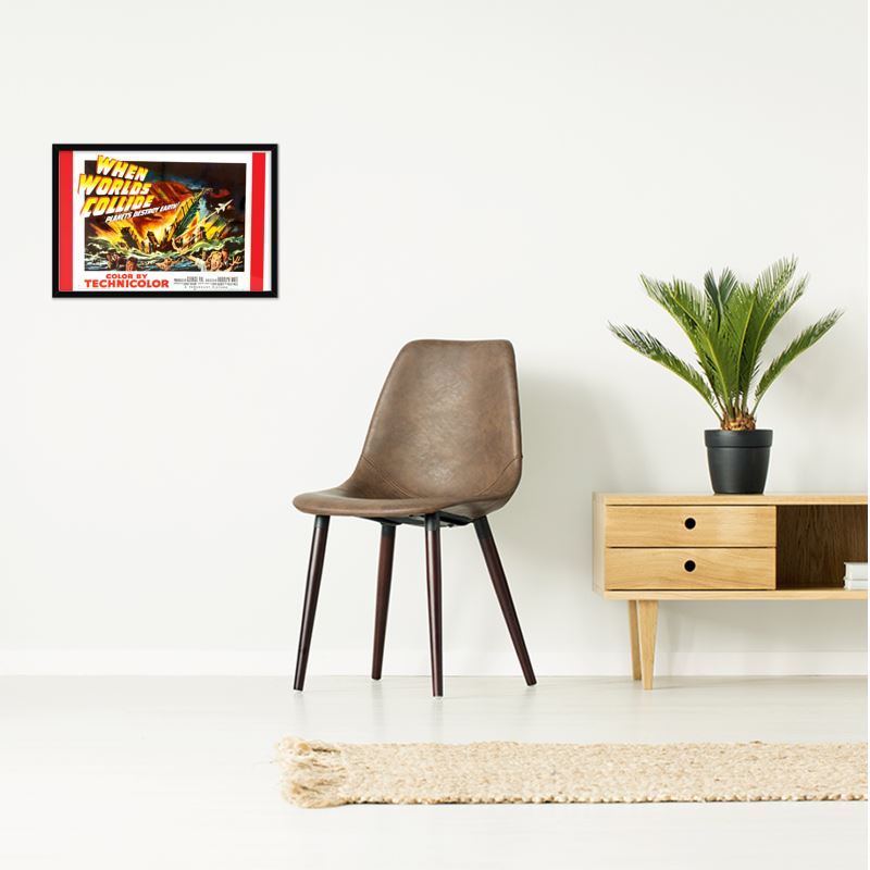 Affiche de film Vintage 'B' Grade - When Worlds Collide Red