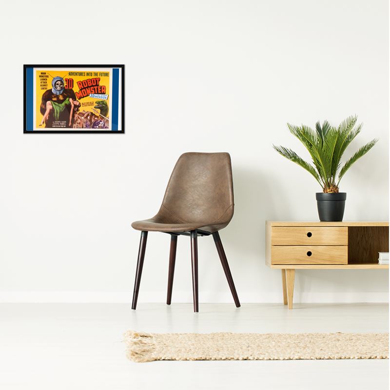Robot Monster Vintage 'B' film Art Print - Bleu