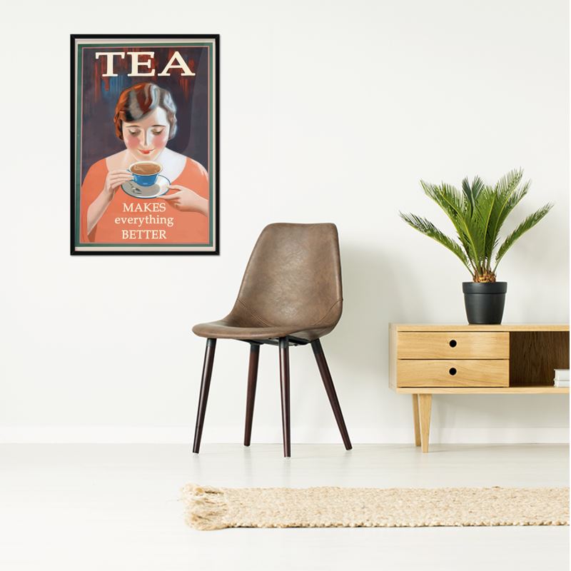 Vintage Tea Advert Art Print Large