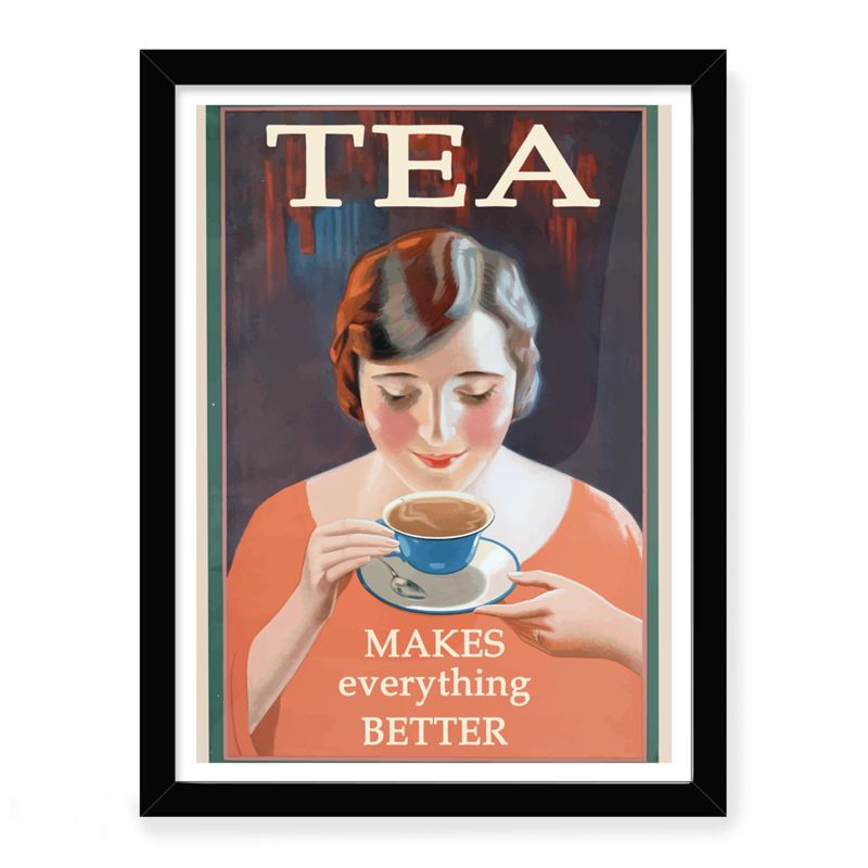 Vintage Art Deco Tea Advert Art Print