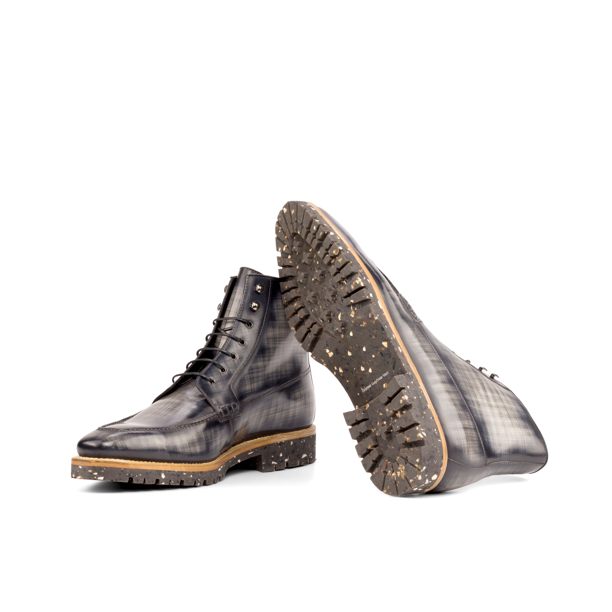 Bespoke Moc Patina Boots, Luxury Men's shoes