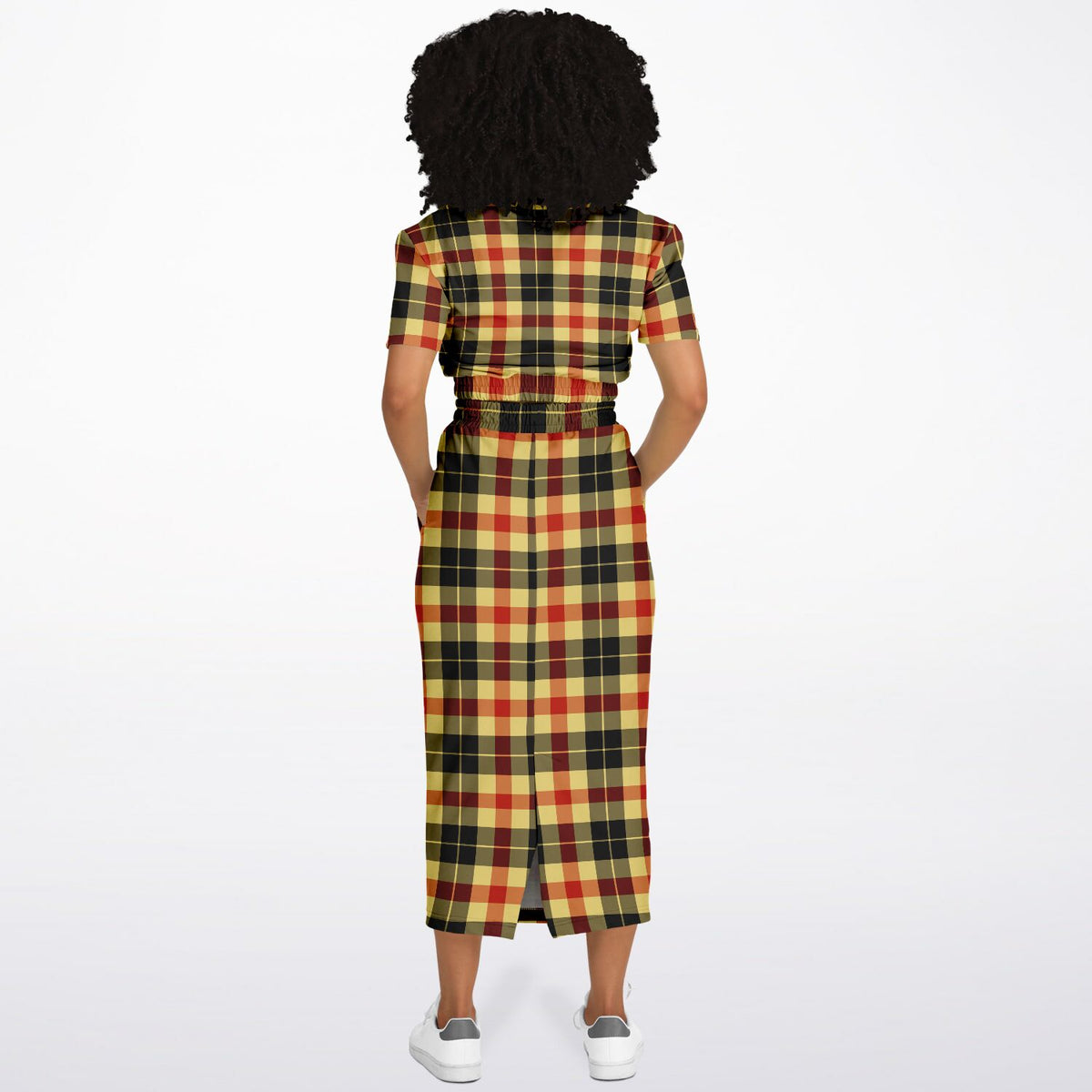 Butter Tartan Skirt and Sweater set