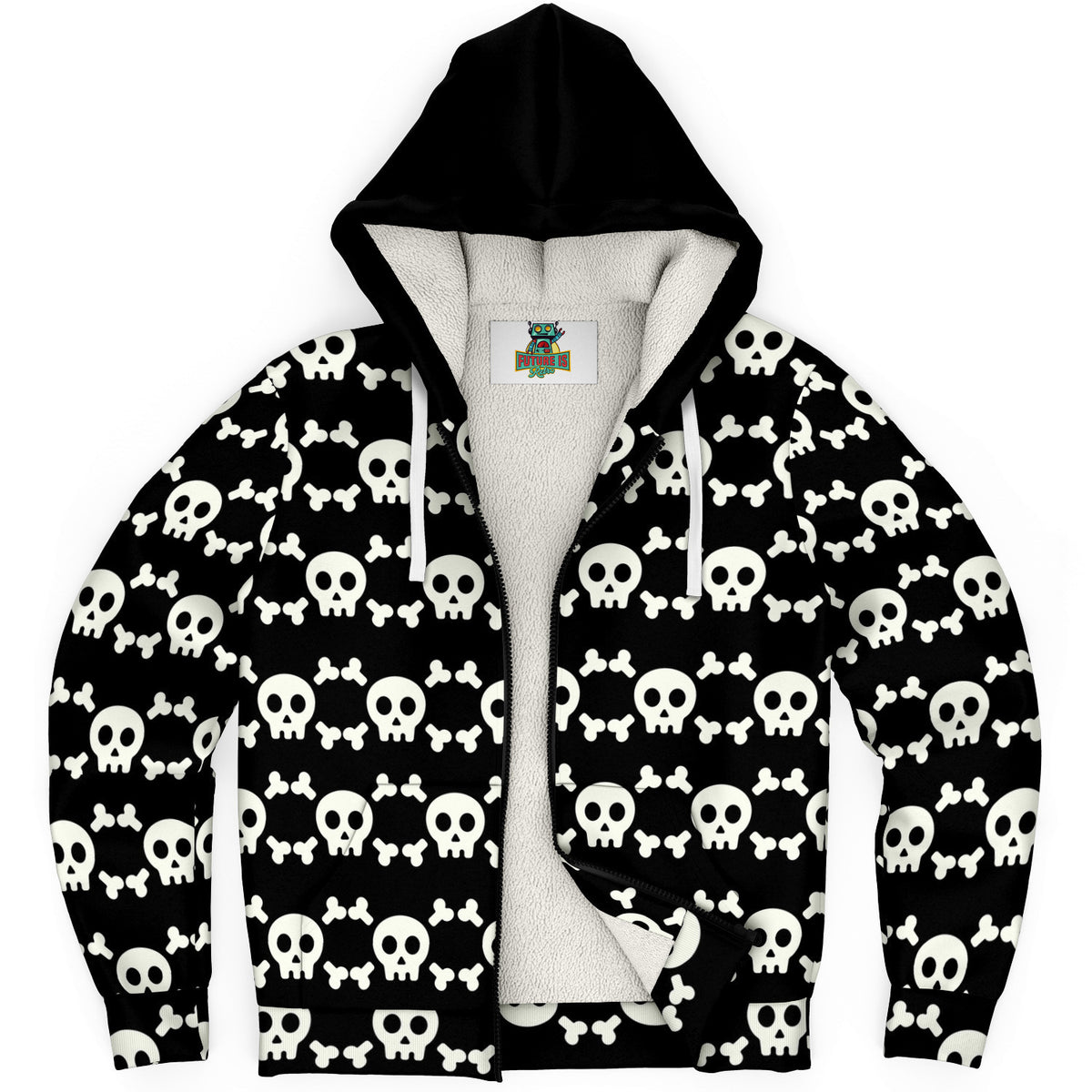 Microfleece Ziphoodie Skull and Crossbones
