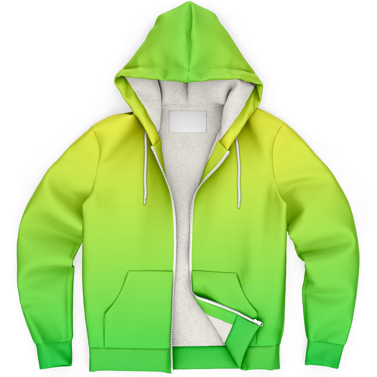 Microfleece Hoodie Lemon and Lime