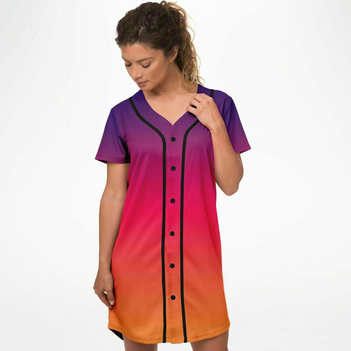 Baseball Jersey Dress - Midnight sunset