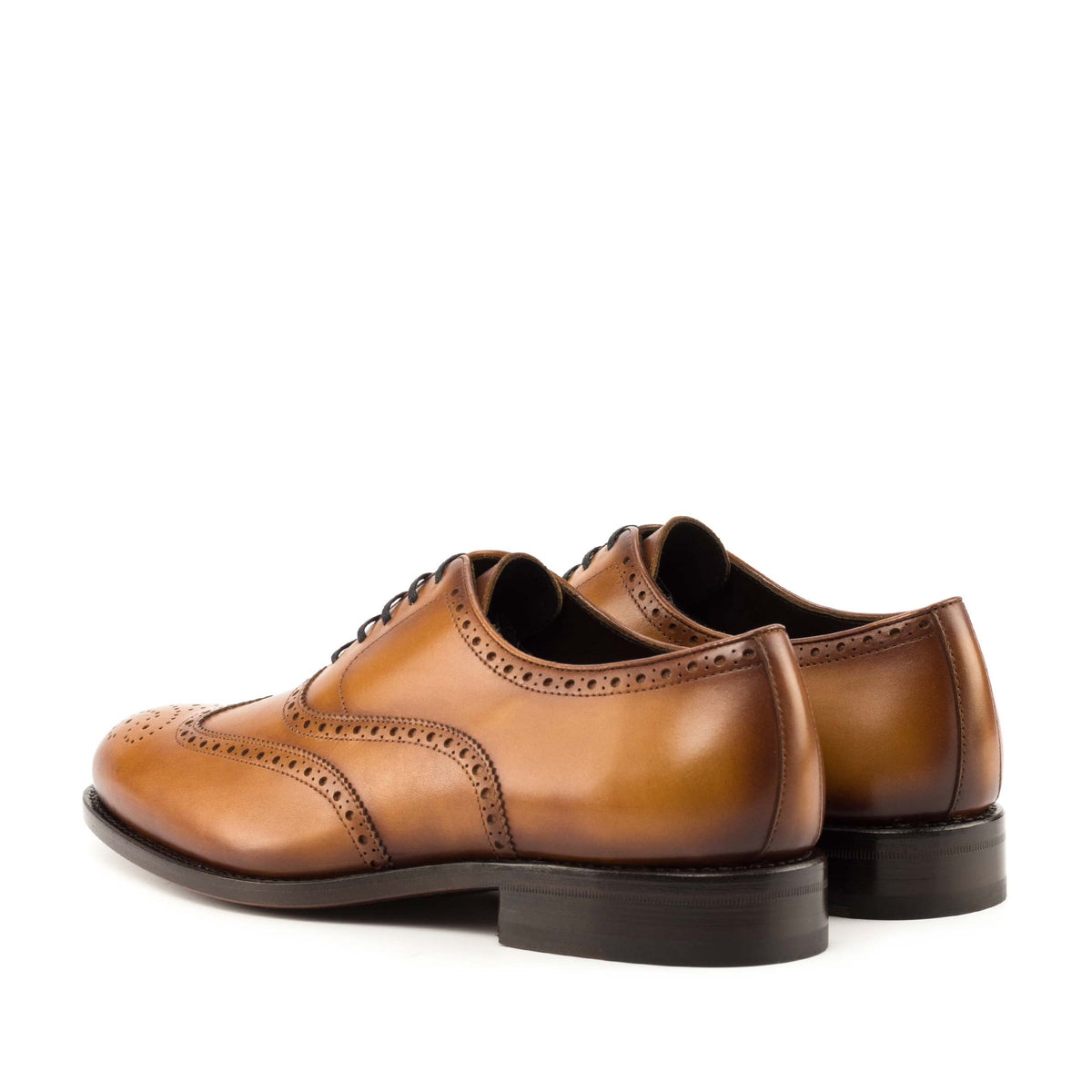 Full Brogue Shoes in Toffee Coloured Leather