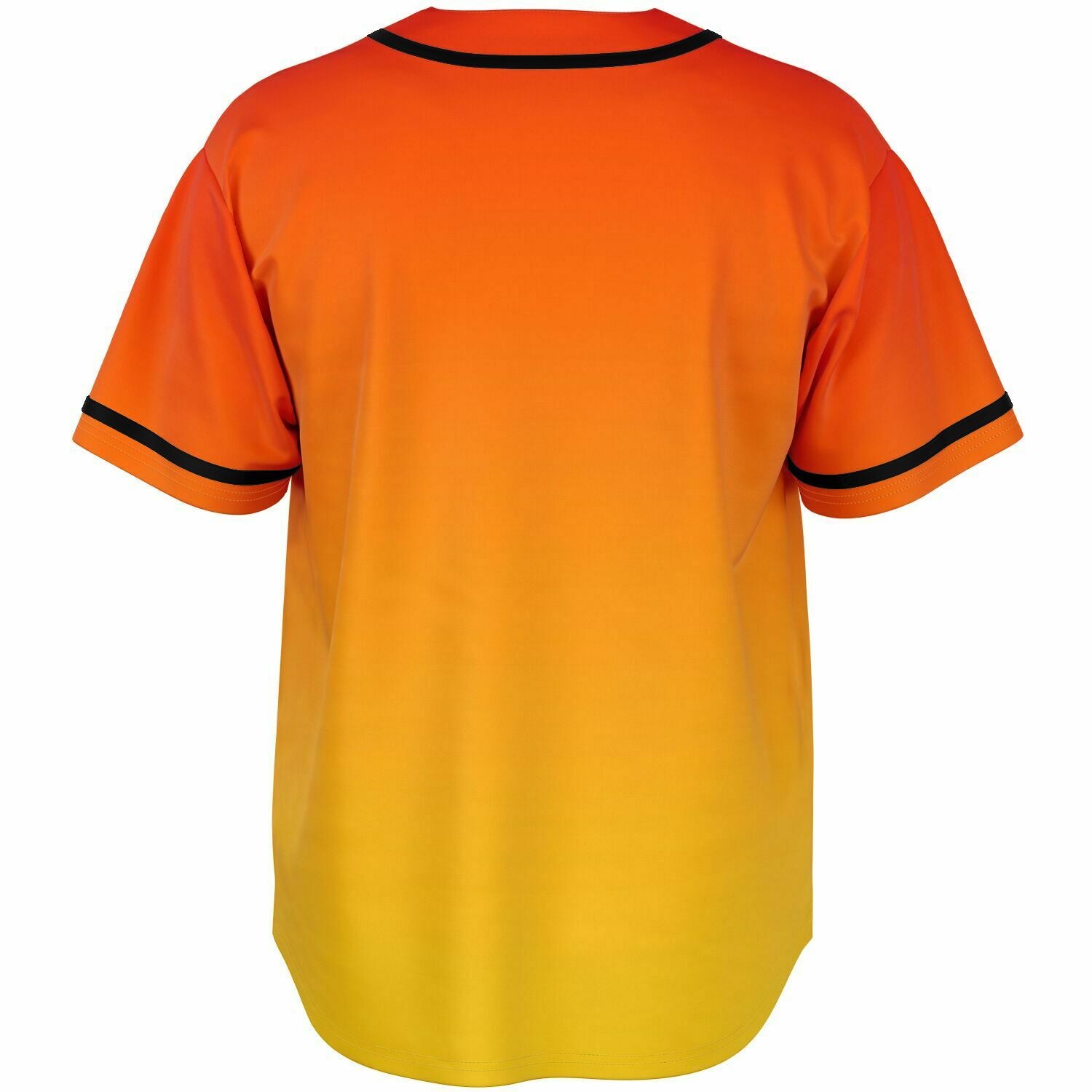 Baseball Jersey - Tangerine Orange and Yellow Ombre fade