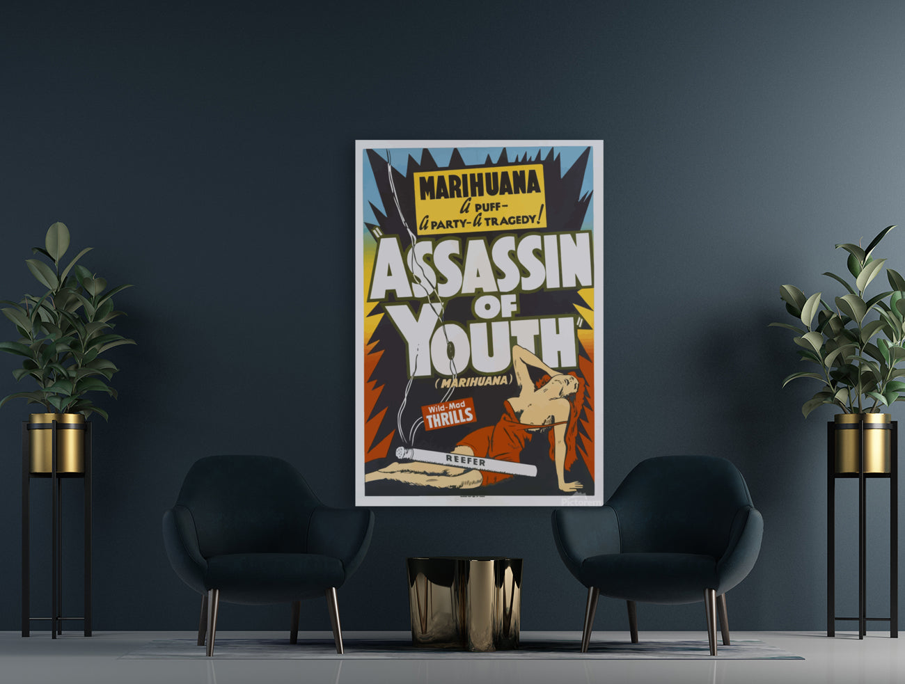 Vintage Poster Assassin Of Youth Anti-Marihuana Hysterie Filmplakat