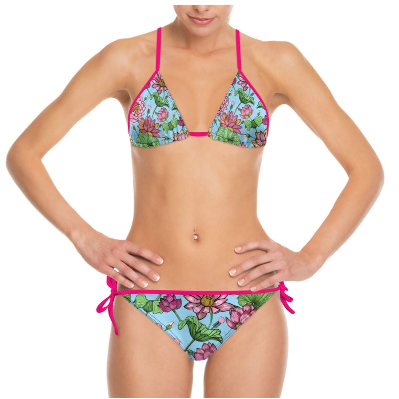 Vintage floral print bikini