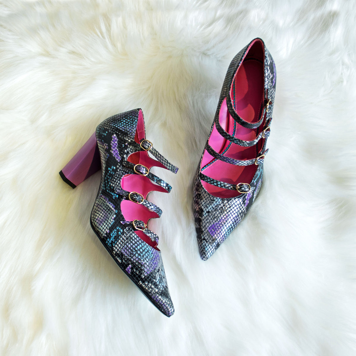 Handcrafted Strappy Block Heels – Striking Colours, Superior Comfort, and Timeless Elegance