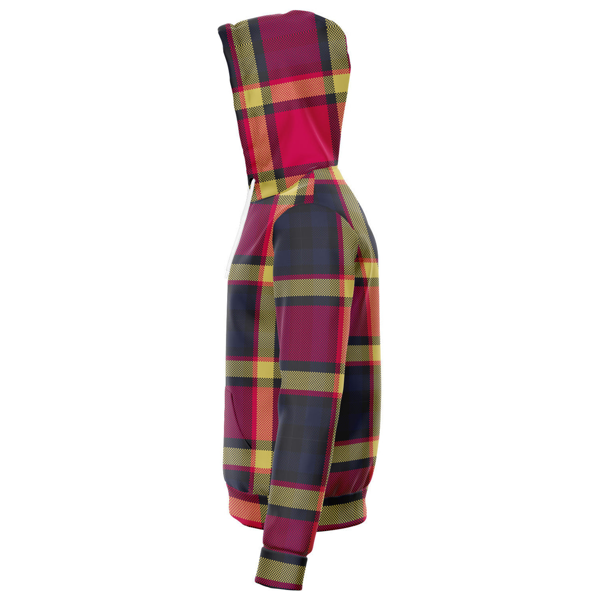 Red Tartan Zip Up Hoodie