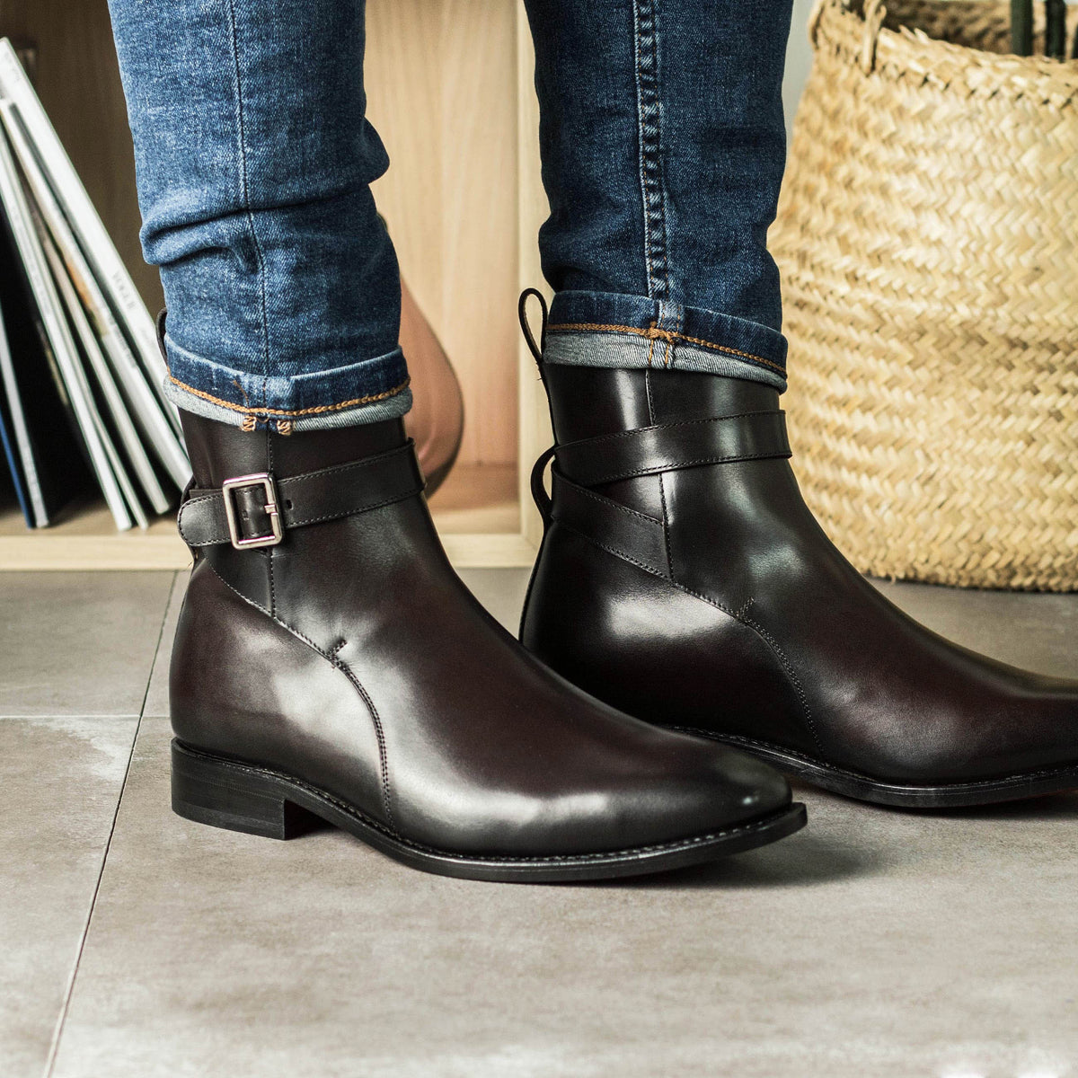 Chocolate Brown Jodhpur Boots, Premium Leather Shoes