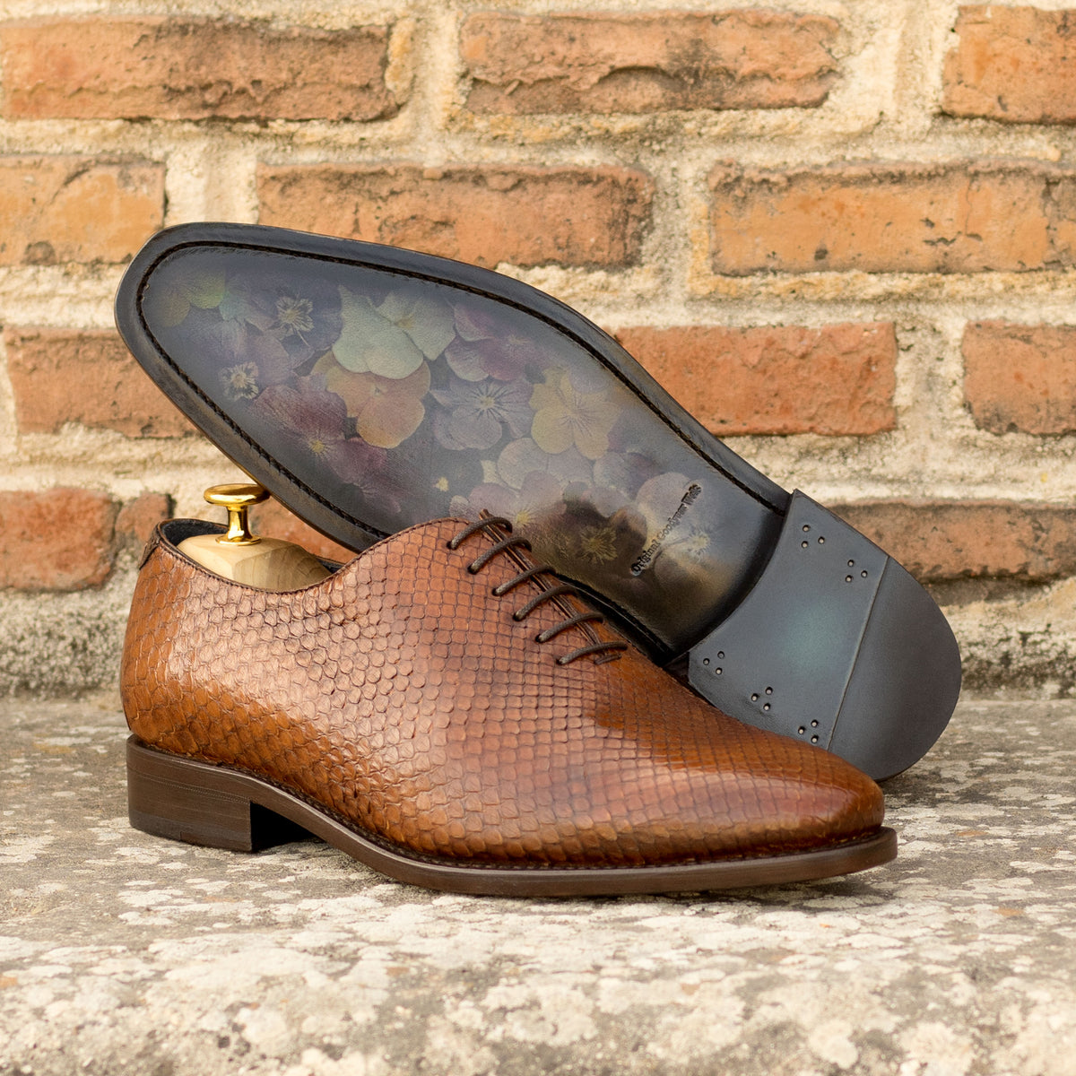 Whole Cut Leather Shoes, Exotic Leather