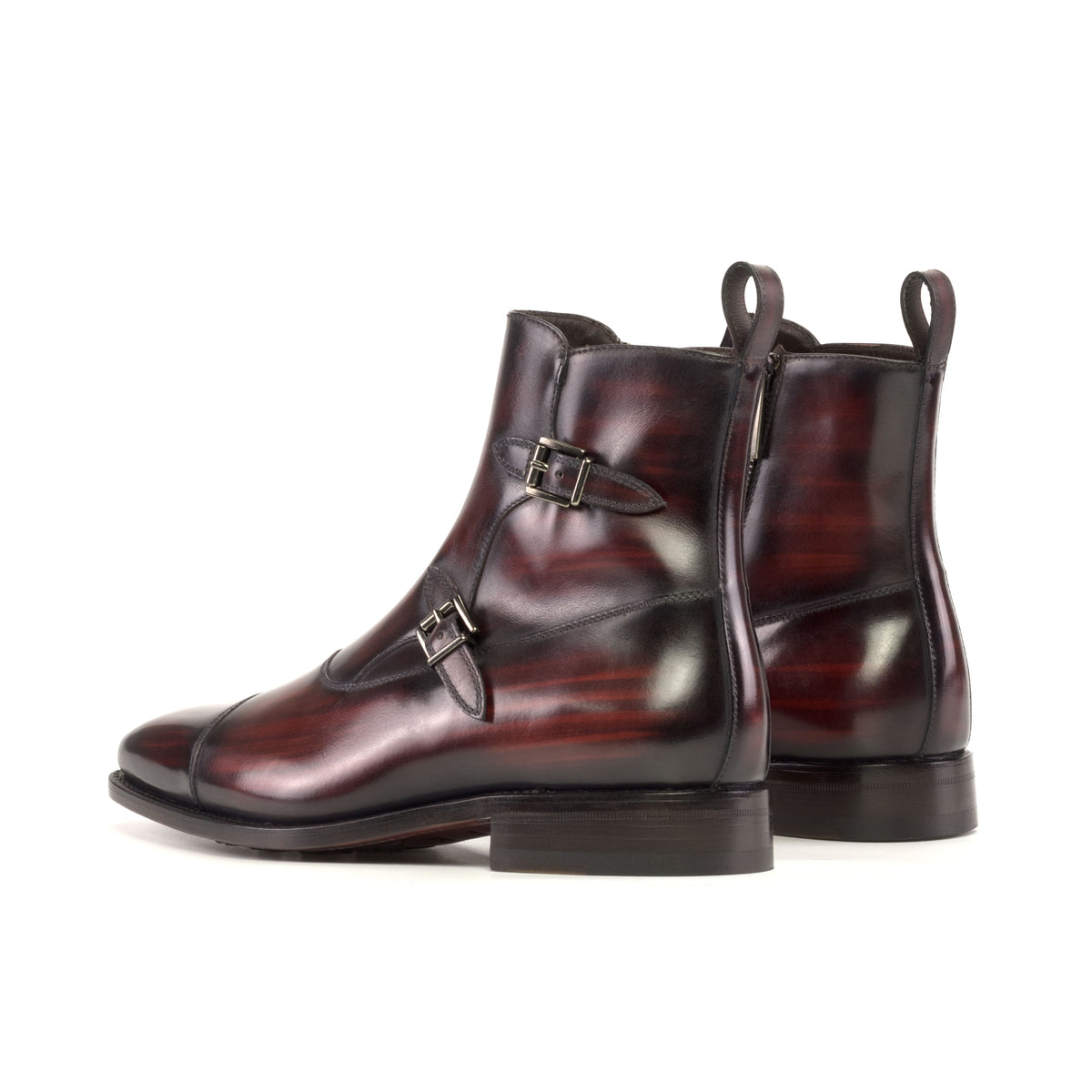 Burgundy Patina Jodhpur Boot, Luxury Leather Boot