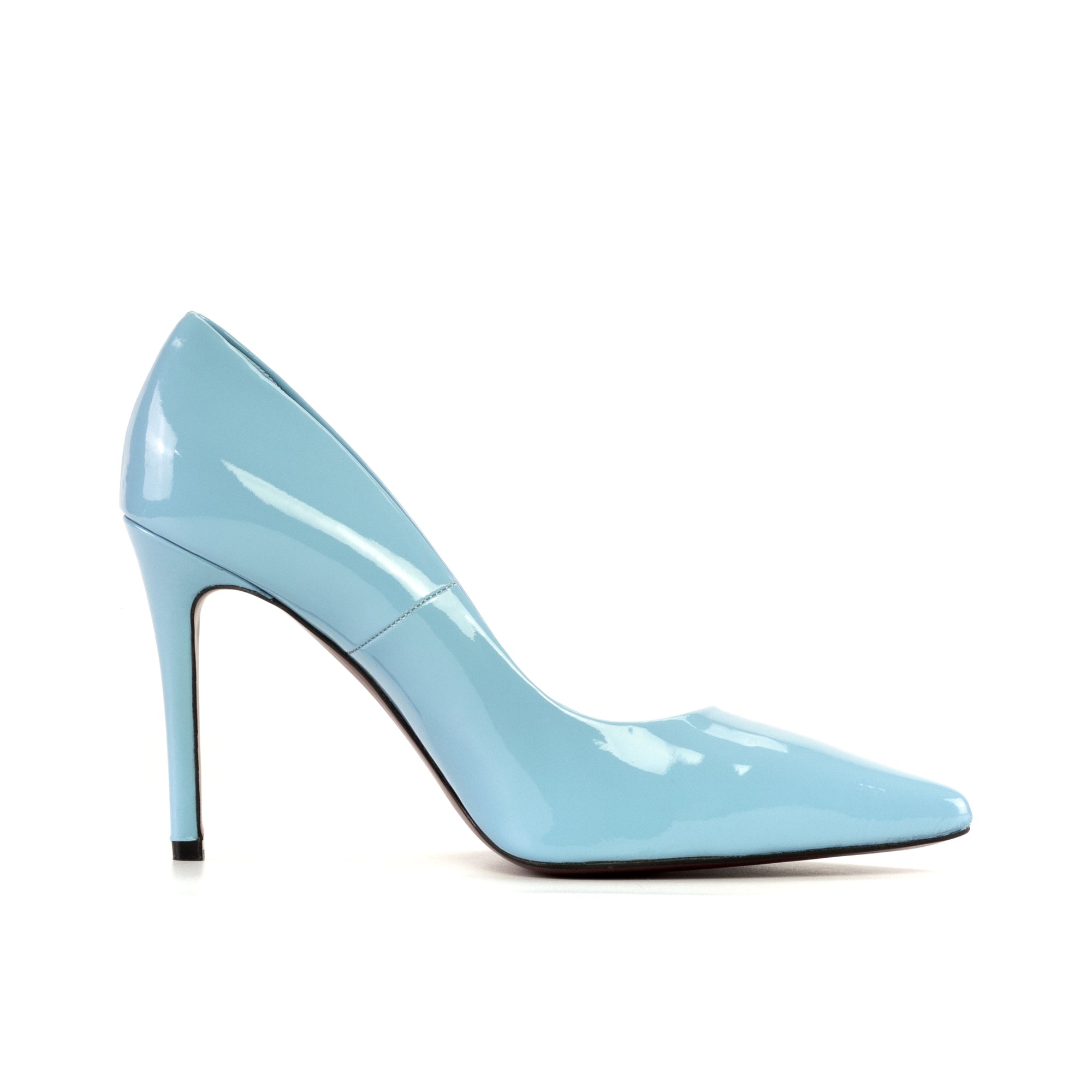 Handmade Blue Patent Leather High Heels - A Symphony of Craftsmanship, Comfort, and Style