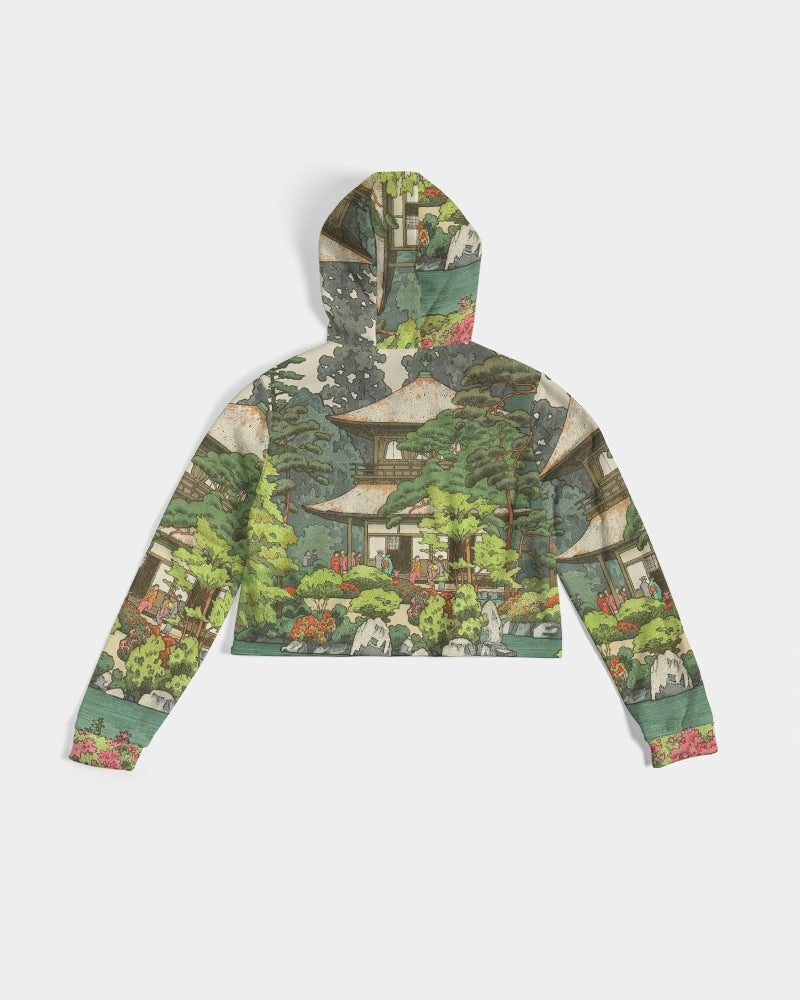 Art Print Cropped Hoodie Ukiyo-e vintage art