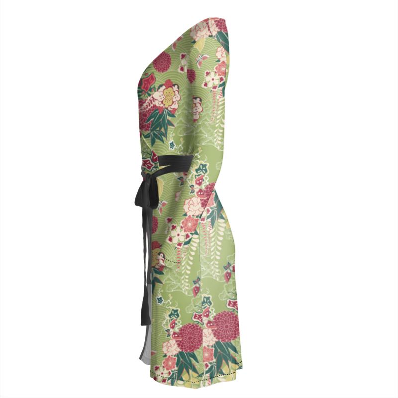 Chinese Crane Wrap Dress