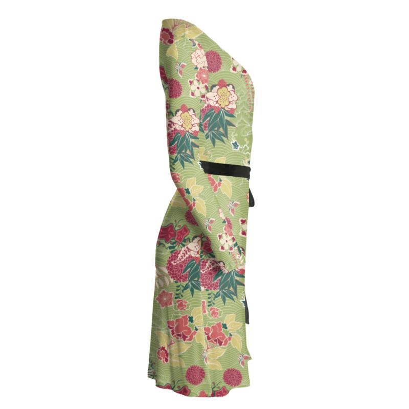 Chinese Crane Wrap Dress