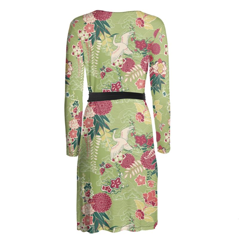 Chinese Crane Wrap Dress
