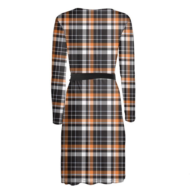 Liquorice Check Wrap Dress