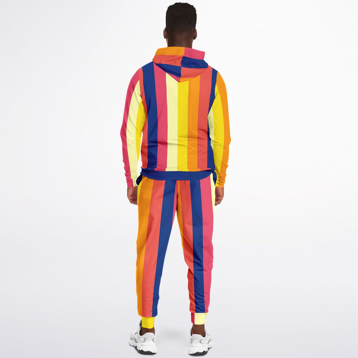 Trainingsanzug mit Kapuzenpullover und Jogginghose mit Retro-Streifen 