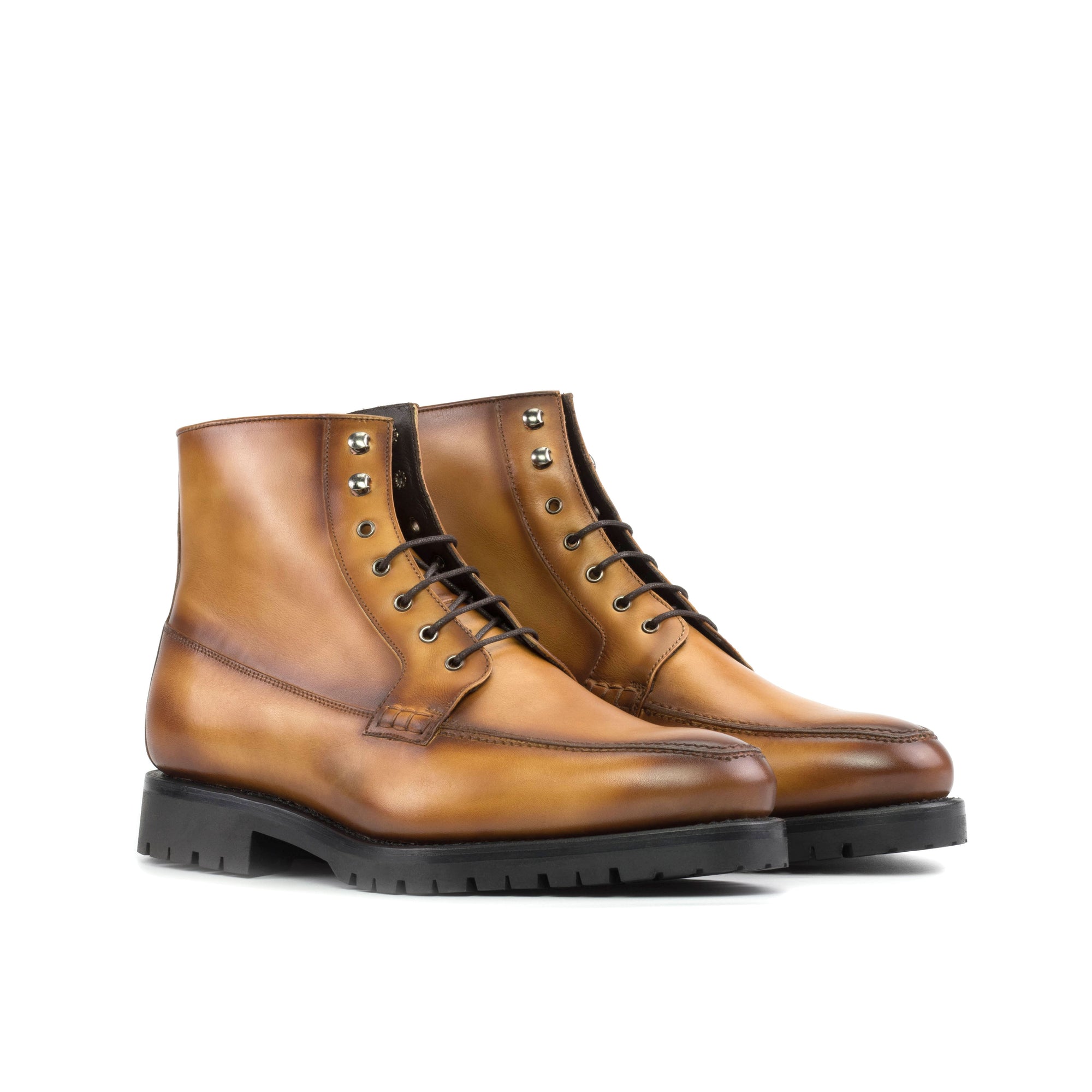 Moc Toe Boot in Cognac Coloured Leather