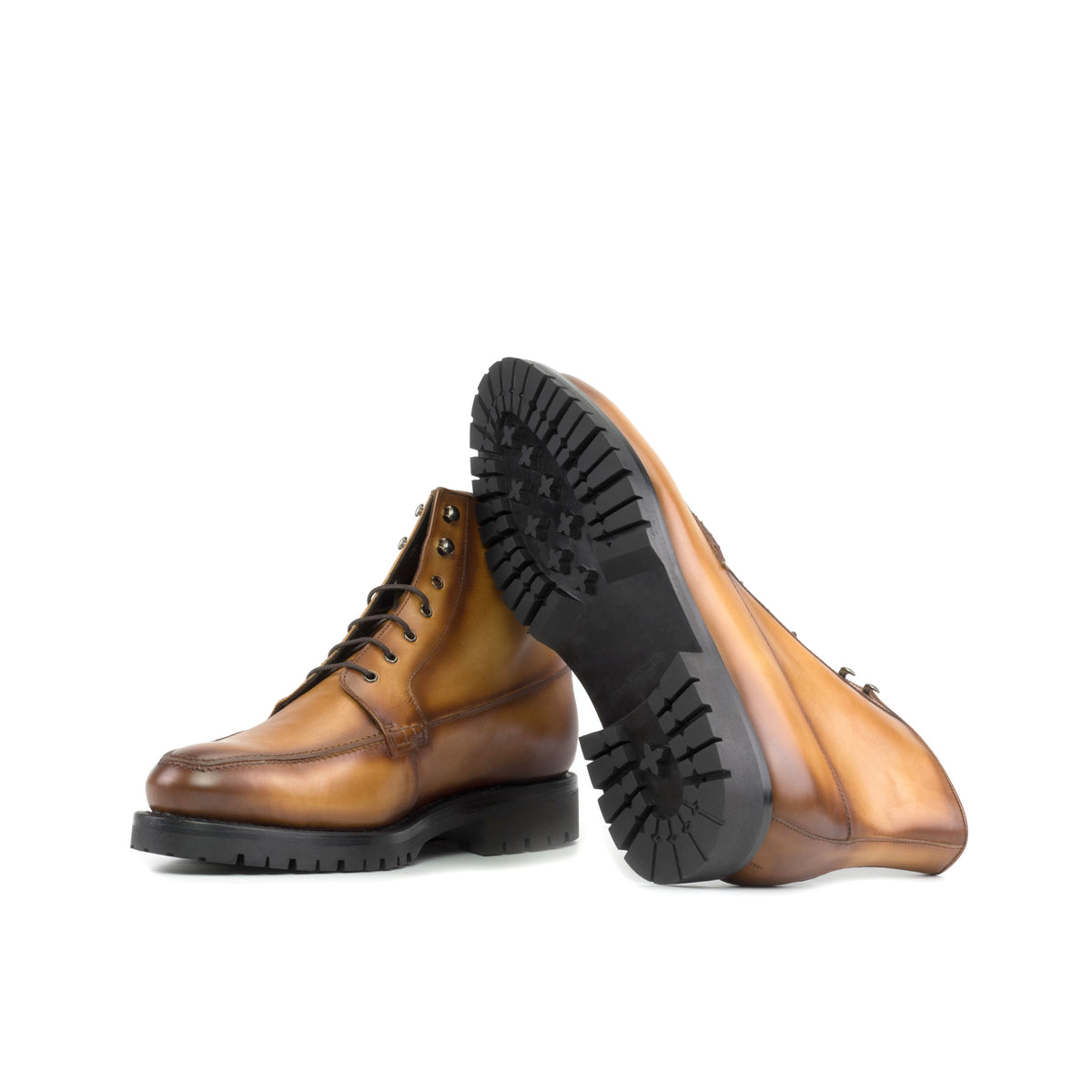 Moc Toe Boot in Cognac Coloured Leather