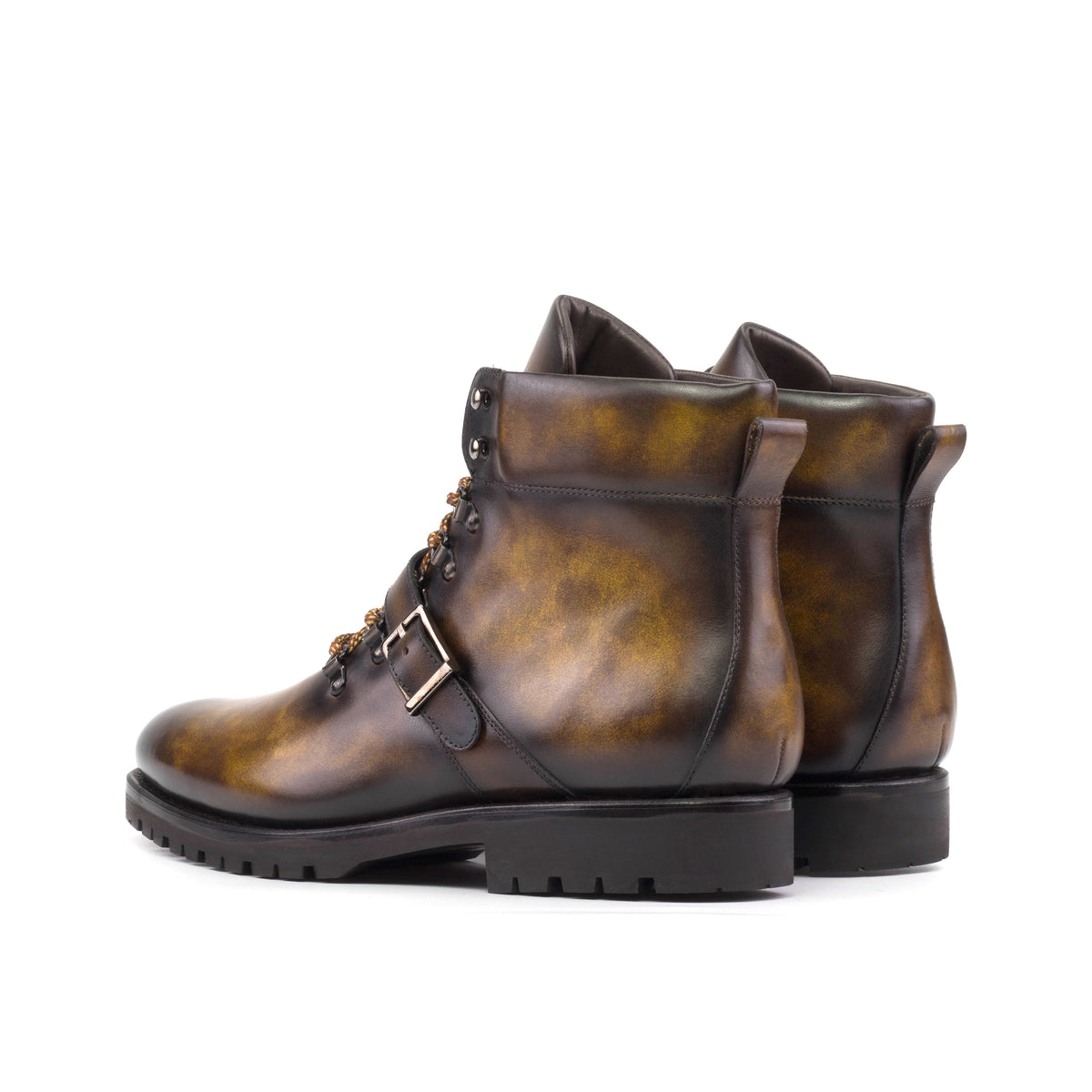Tobacco Coloured Hiking Boot, Handmade Goodyear Welted Lace Up Boots