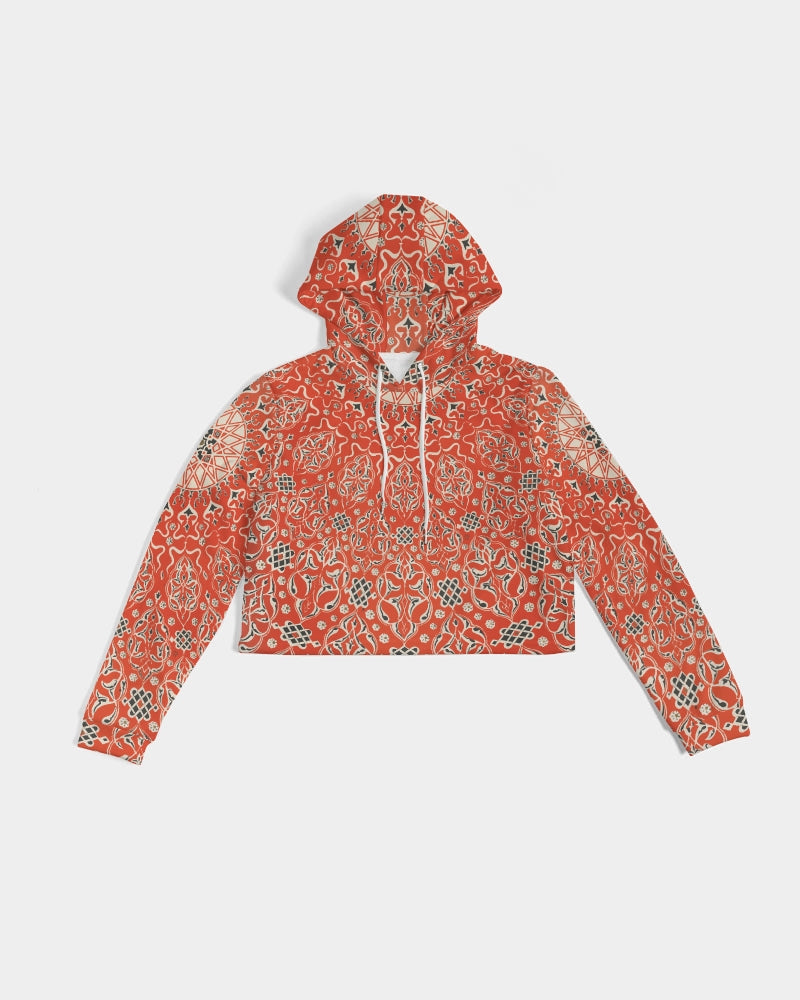 Art Nouveau Persian Art Cropped Hoodie