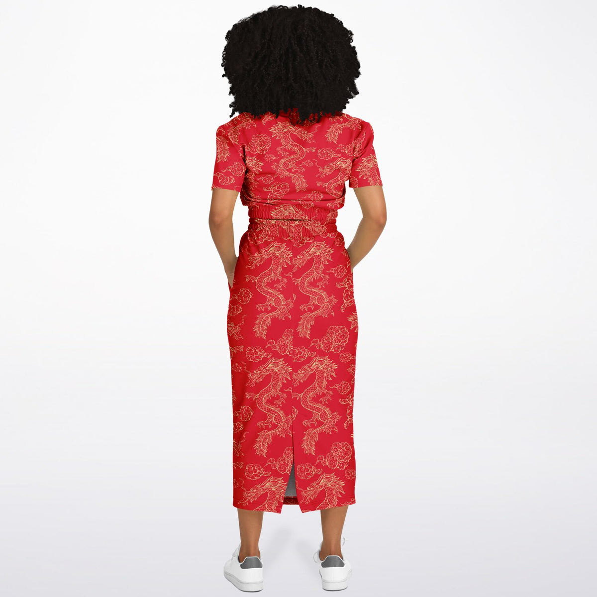 Red Dragon Twin Sweater and Skirt set