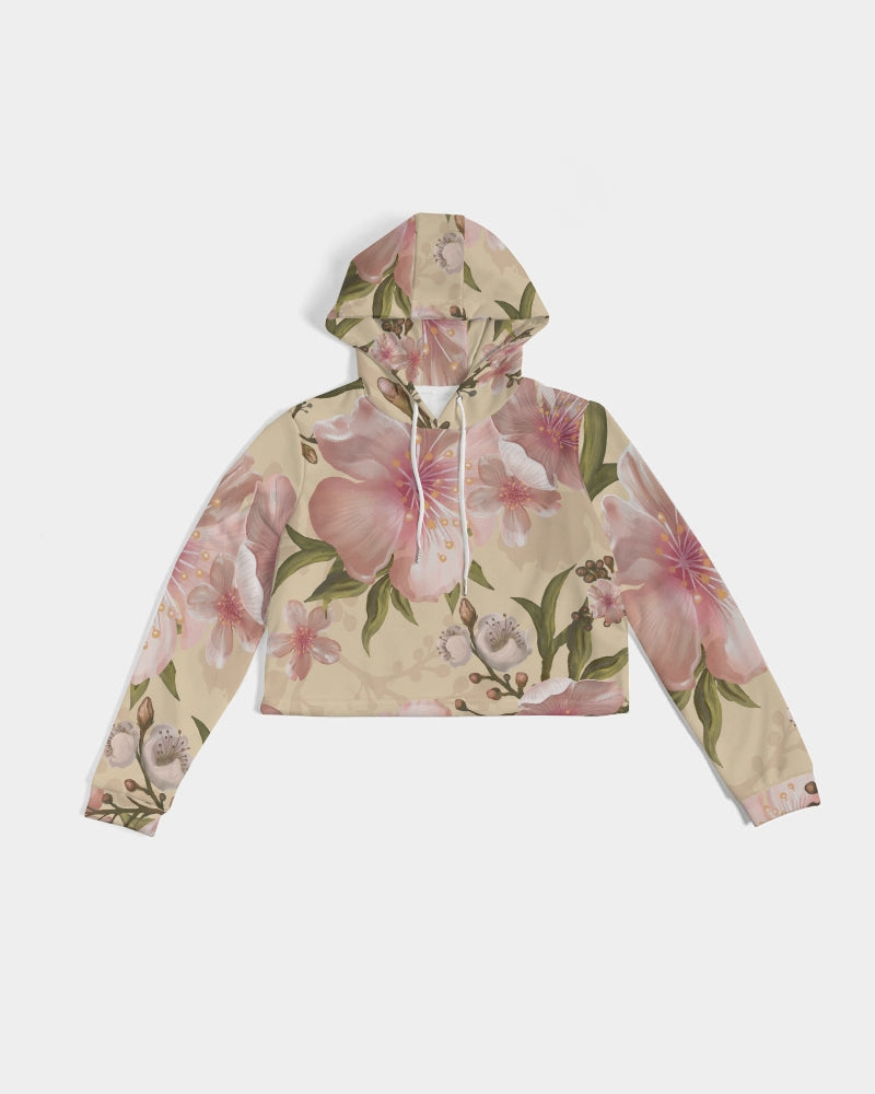 Watercolour flower  Women&#39;s Cropped Hoodie