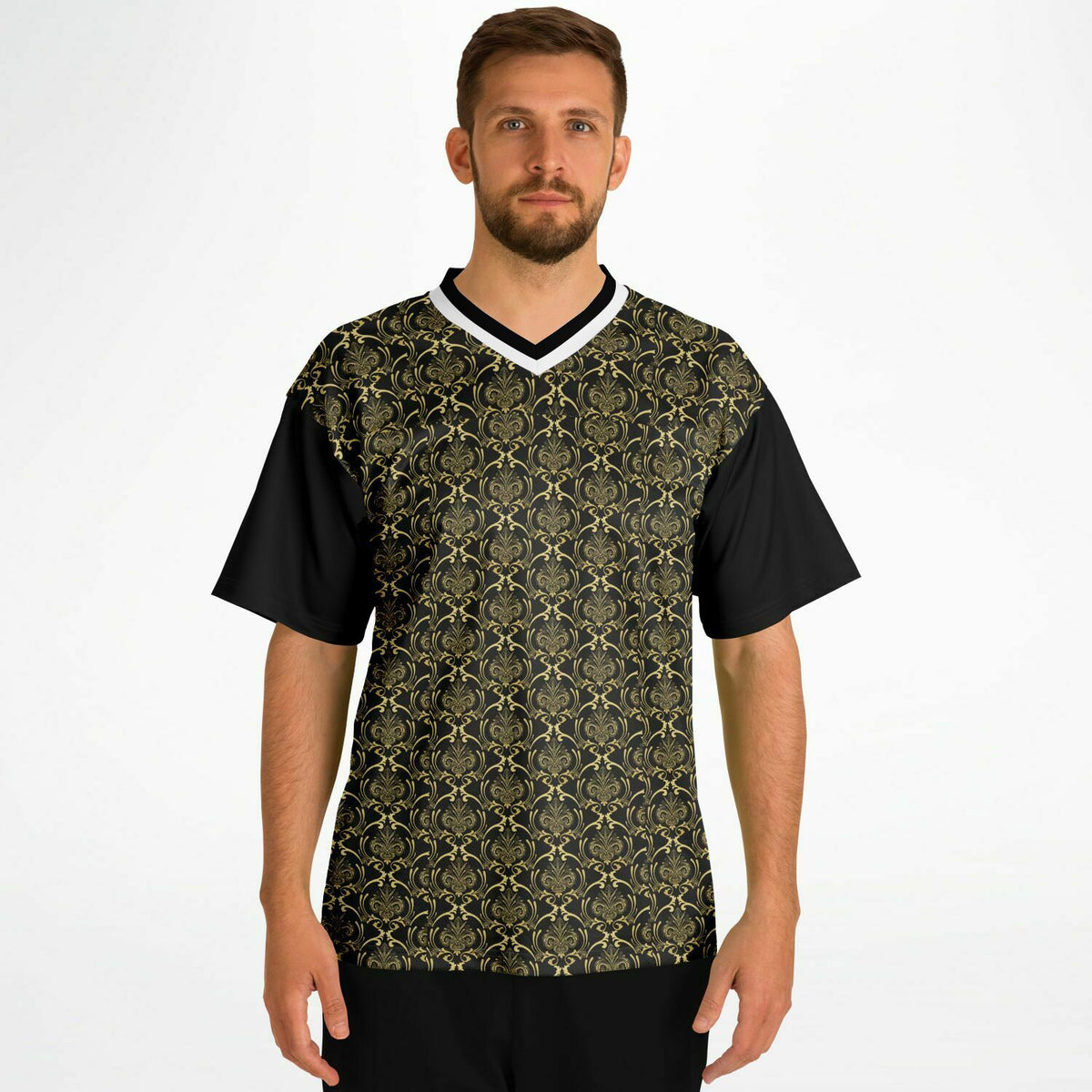 Football Jersey - Art Nouveau Black and Gold