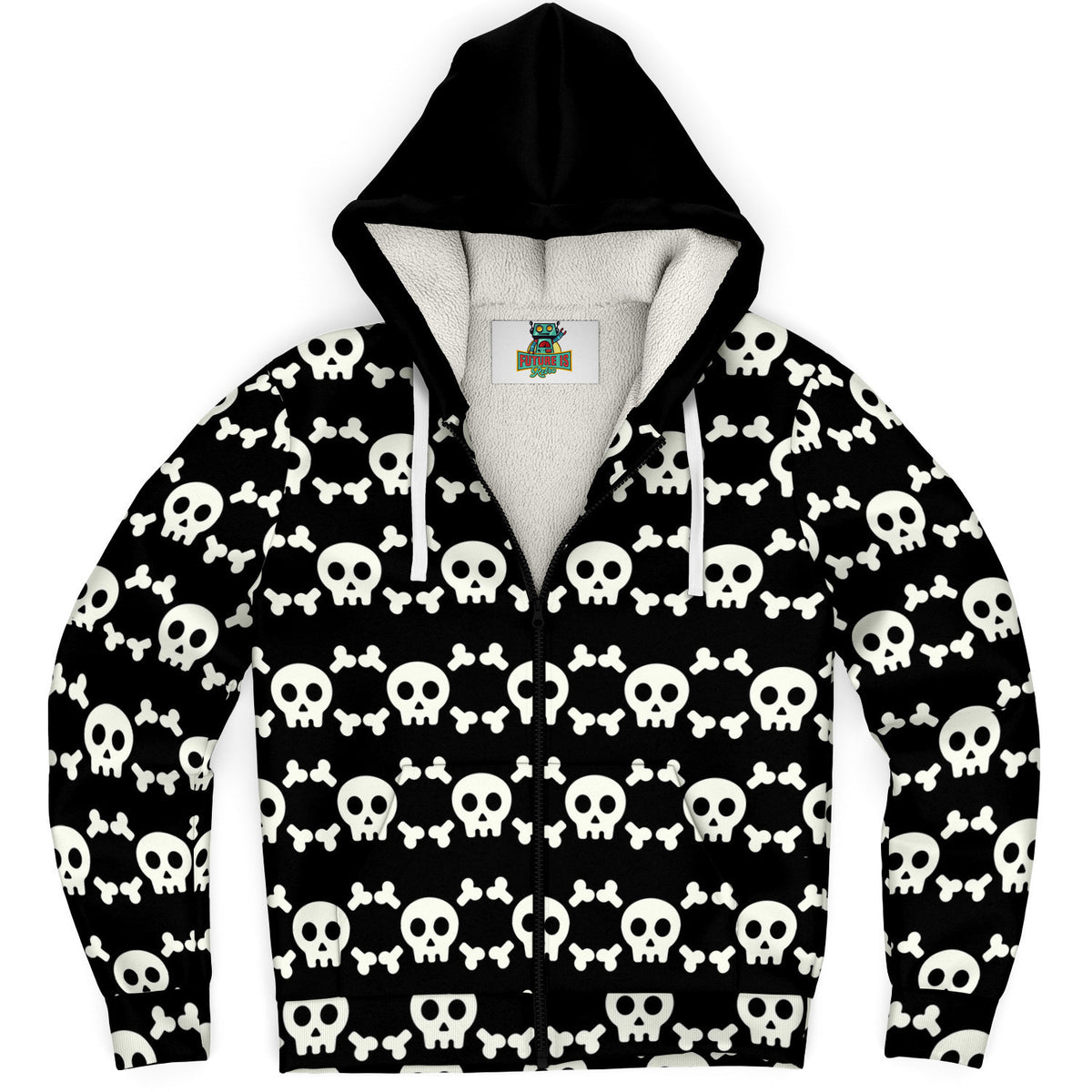 Microfleece Ziphoodie Skull and Crossbones