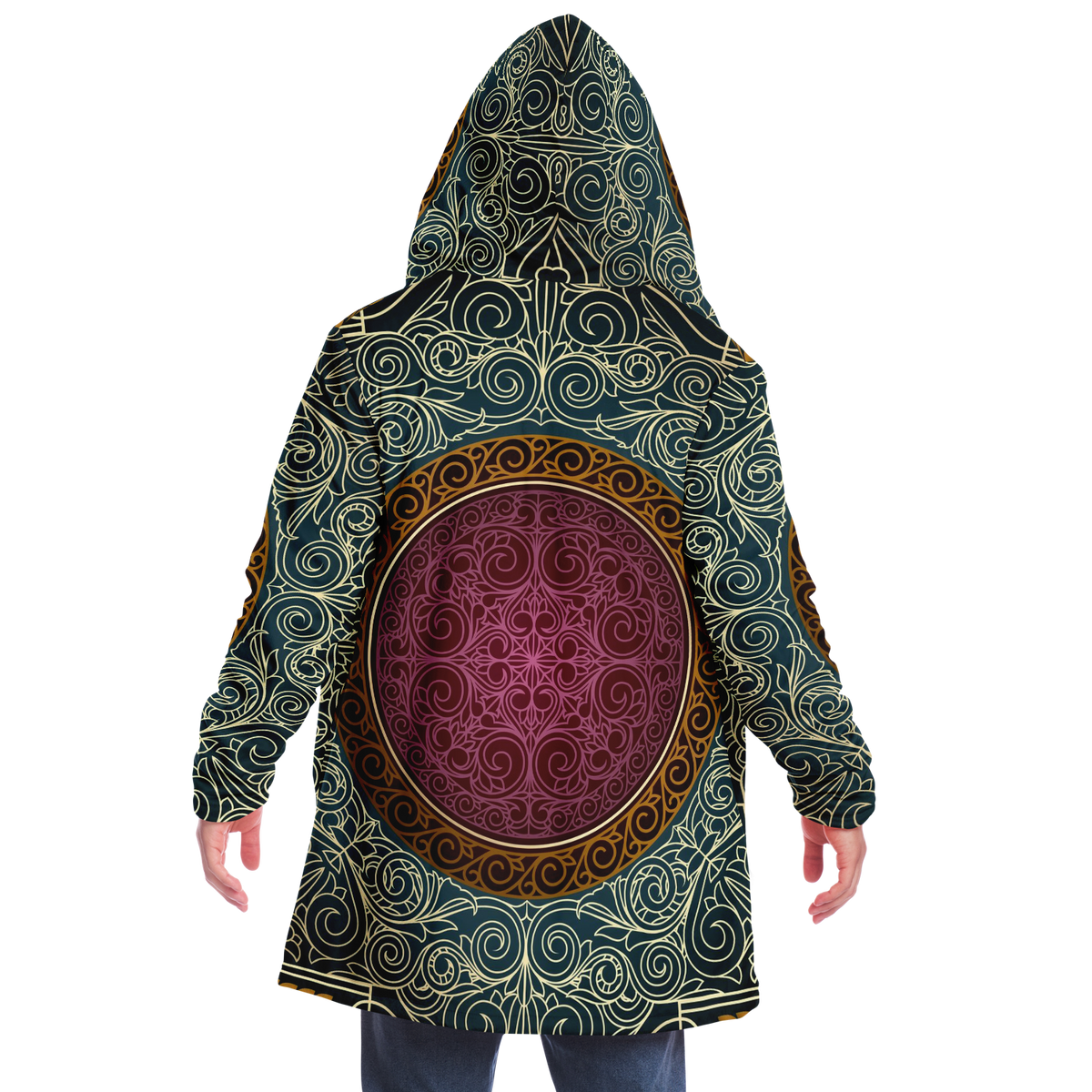 Men&#39;s Art Deco Intricate Hooded Cloak