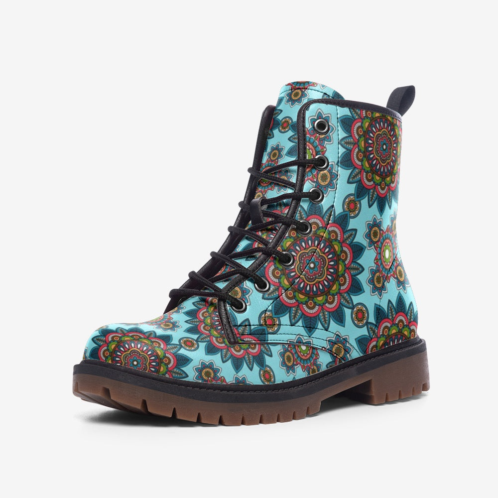 Blue Boho Vegan Leather Boots