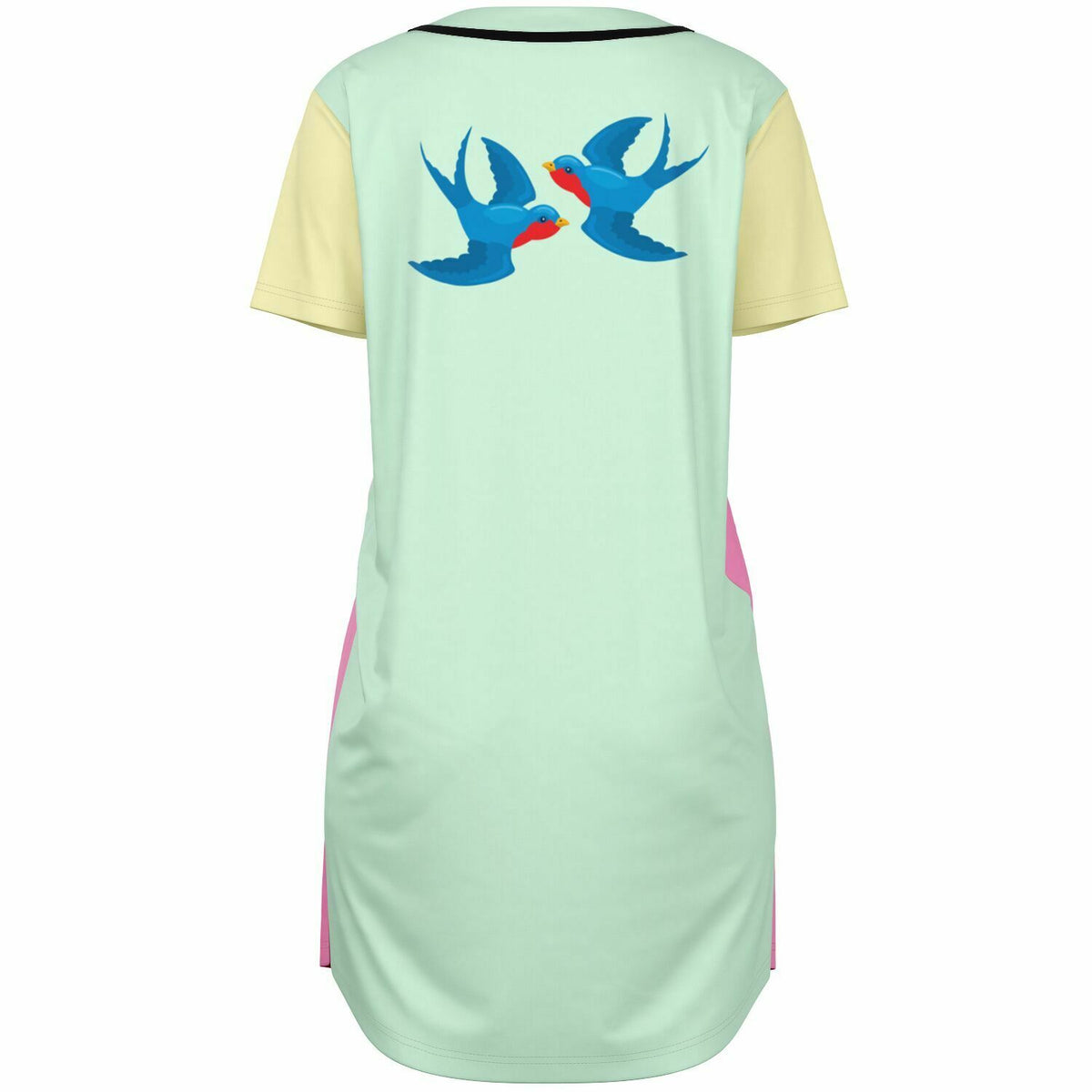 Baseball Jersey Dress Retro Pastel- Swallows