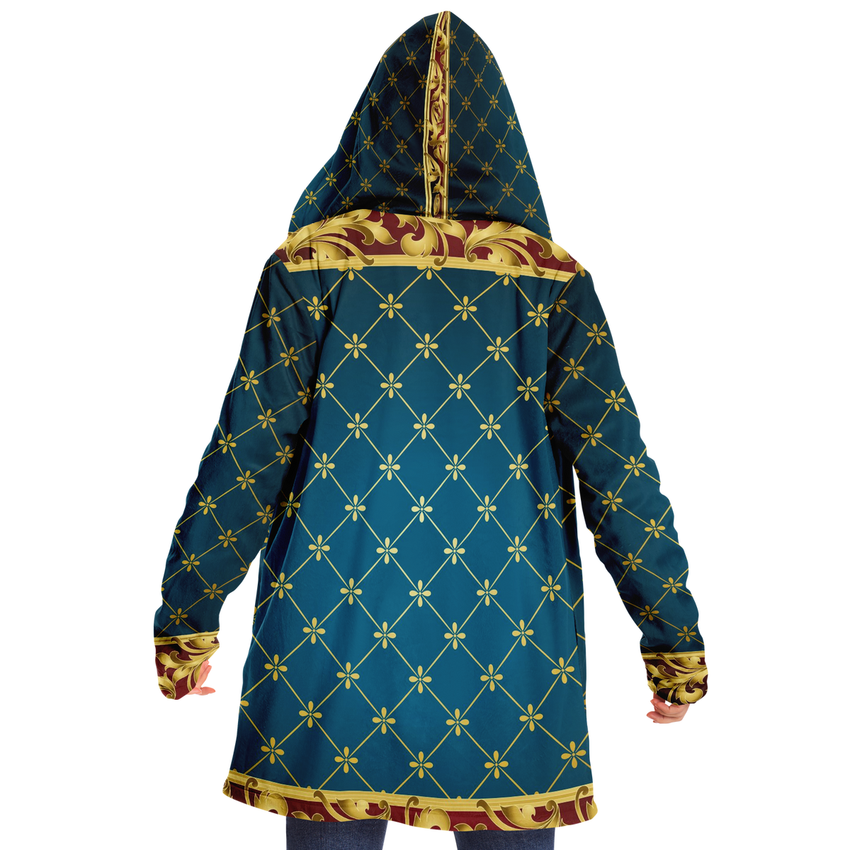 Art Deco Hooded Micro-Fleece Cloak