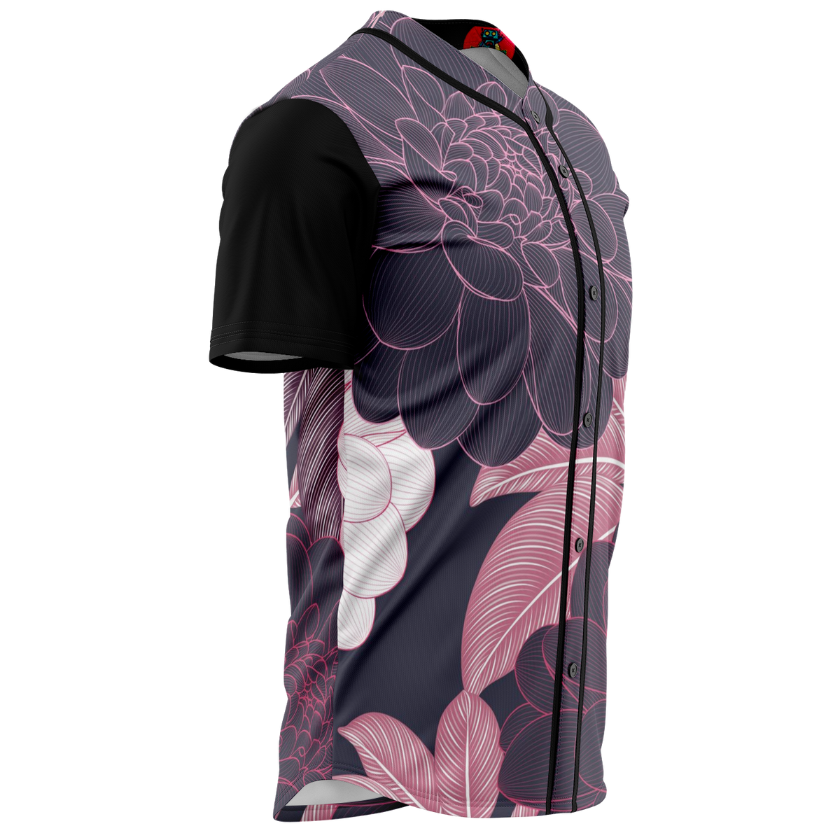 Midnight Flower Unisex Baseball Jersey