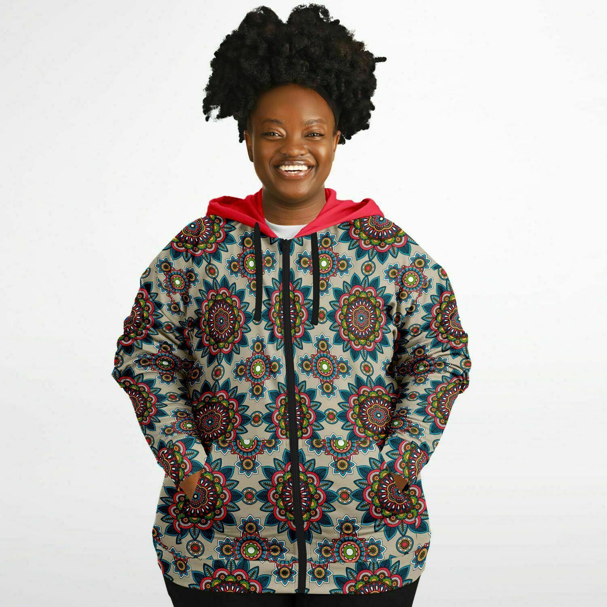 Plus size best sale zip front hoodie