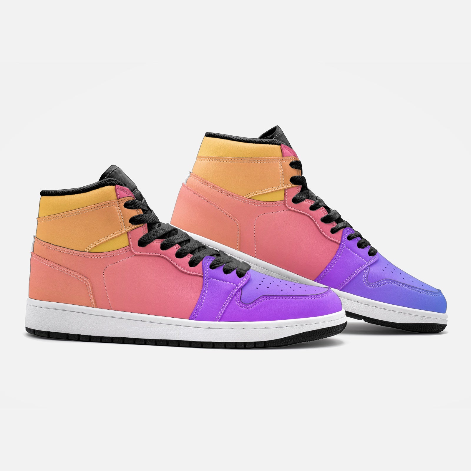 Sunset Fade Hi Top Sneakers in Vegan Leather