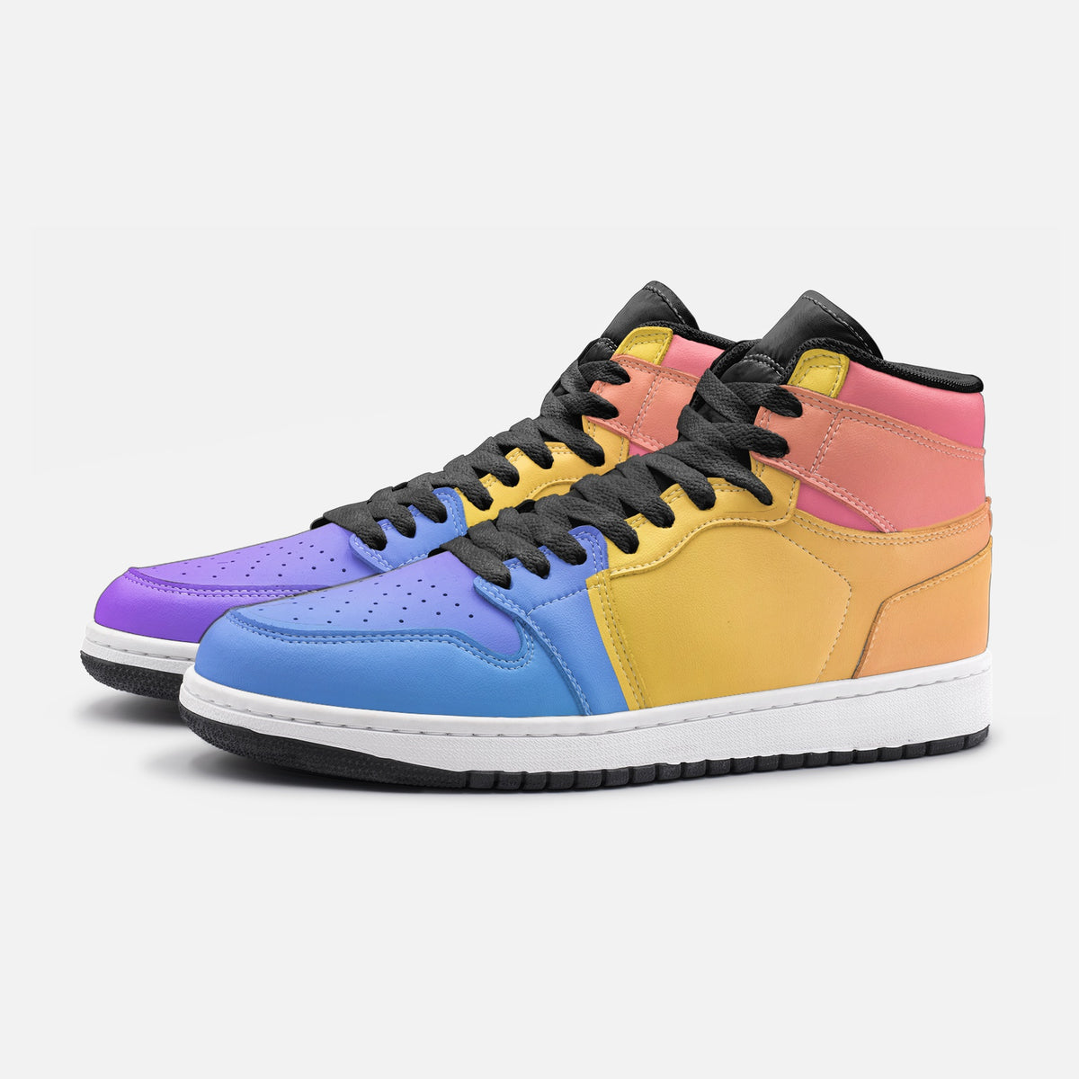 Sunset Fade Hi Top Sneakers in Vegan Leather