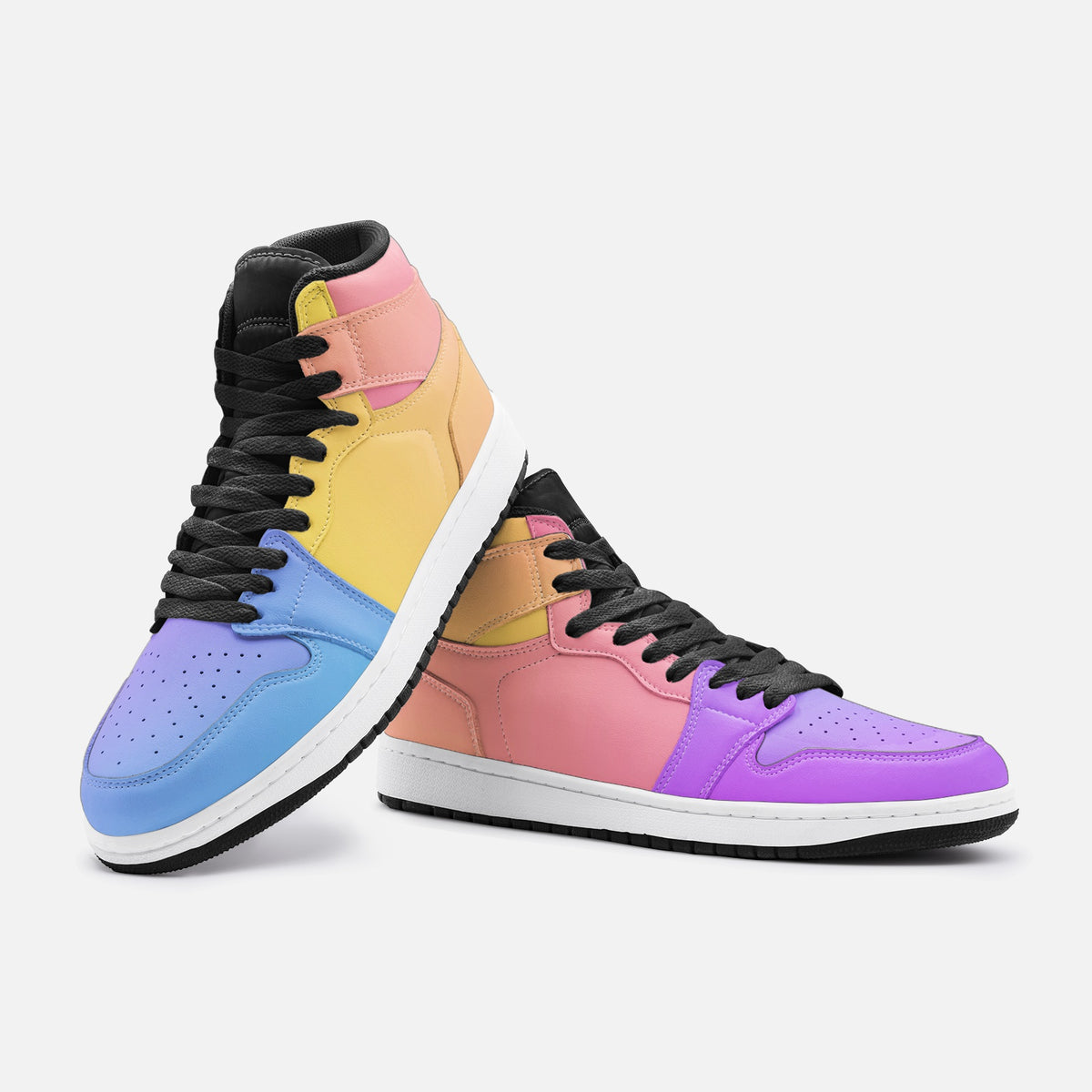 Sunset Fade Hi Top Sneakers in Vegan Leather