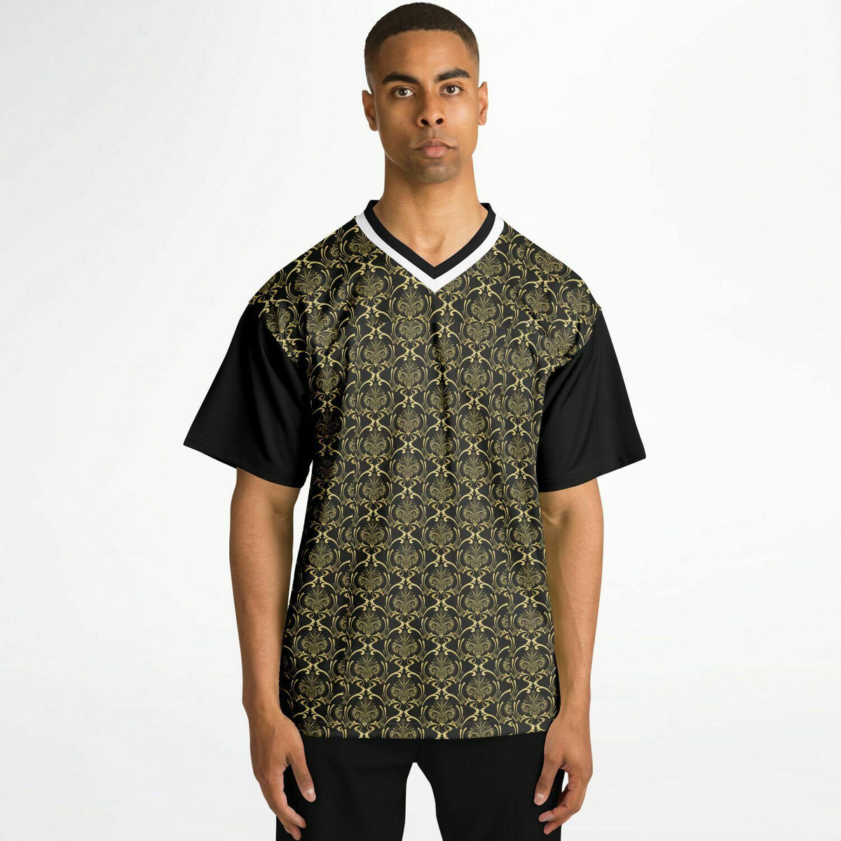 Football Jersey - Art Nouveau Black and Gold