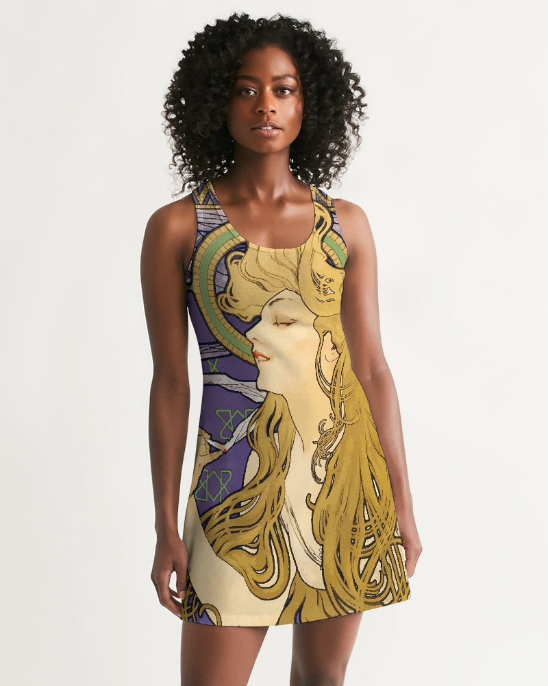 Alphonse Mucha Art Nouveau Women&#39;s Racerback Dress
