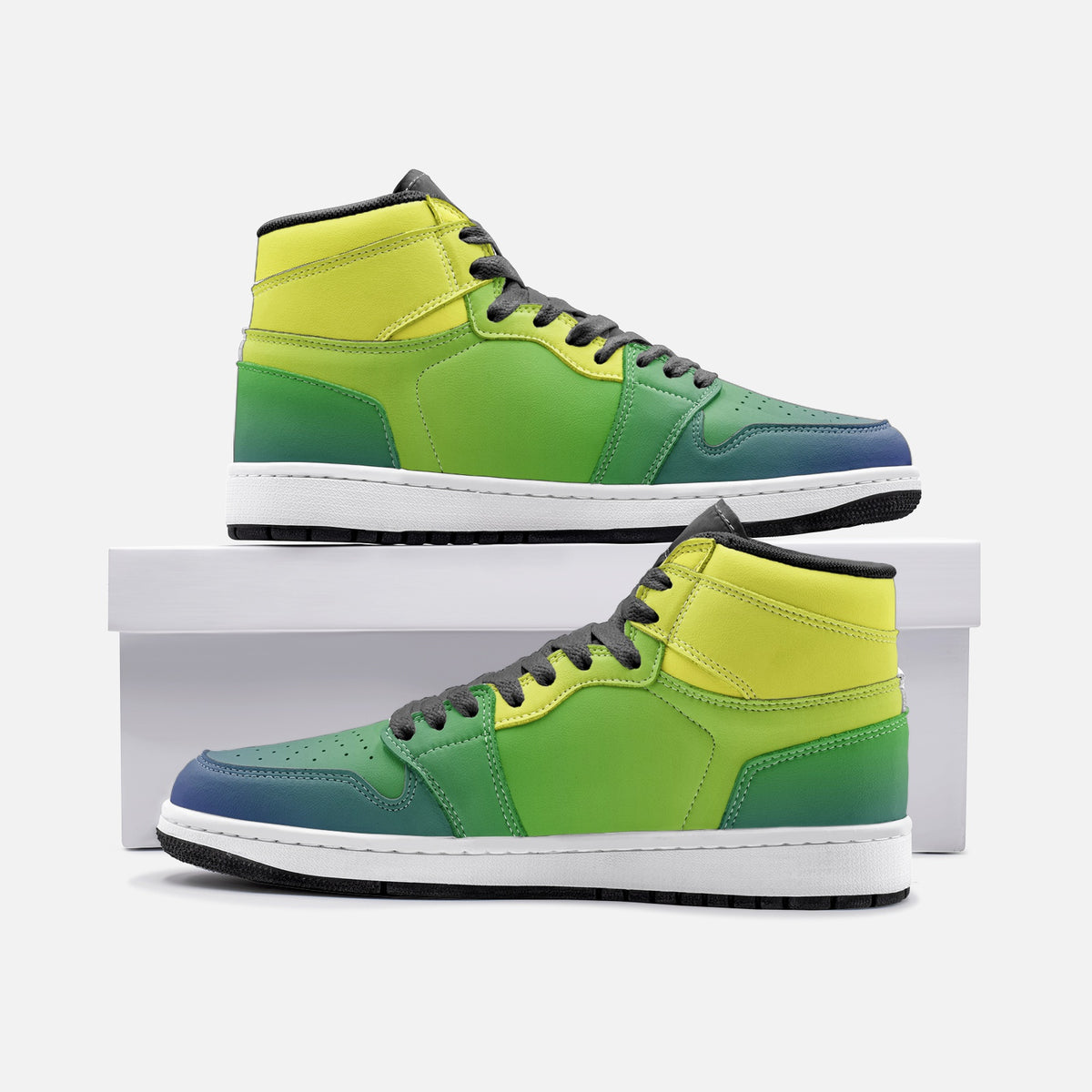Lime Fade Custom Hi Tops