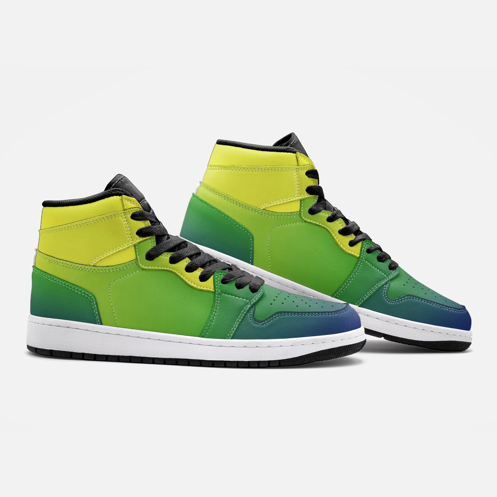 Lime Fade Custom Hi Tops