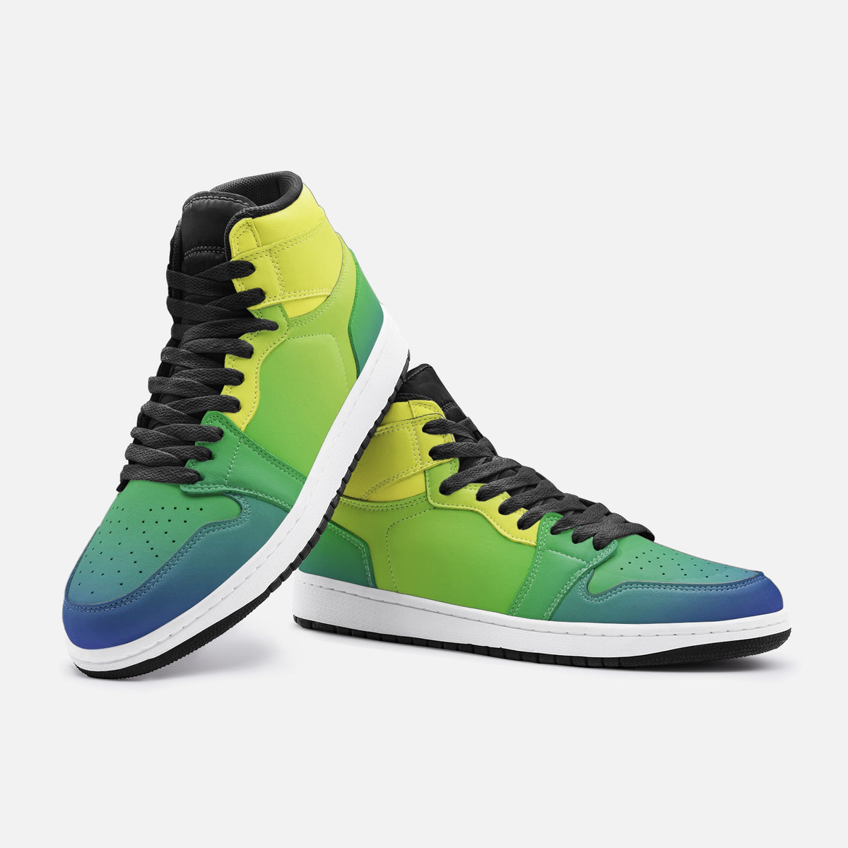 Lime Fade Custom Hi Tops