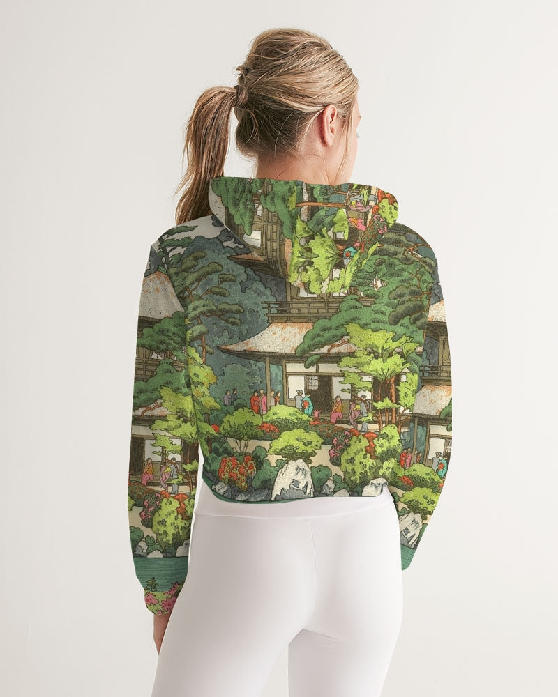 Art Print Cropped Hoodie Ukiyo-e vintage art